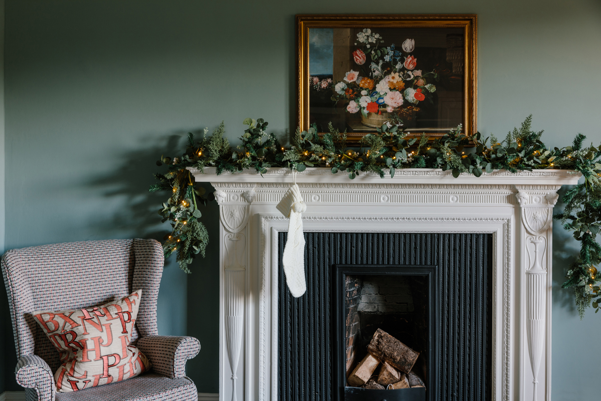 Fireplace with Stocking