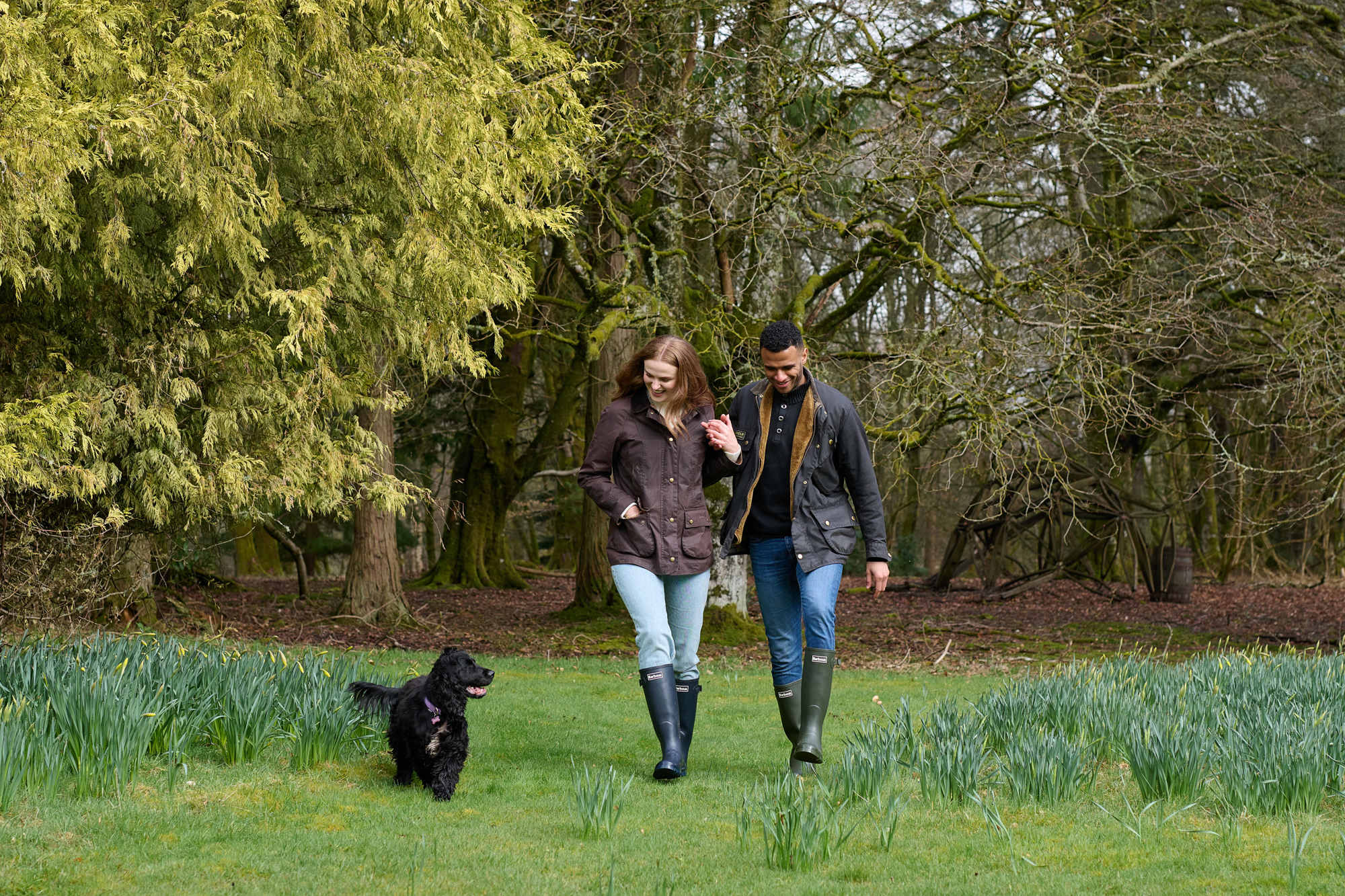 Walking Couple With Dog Onsite Walk